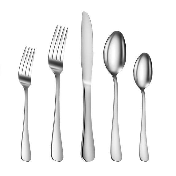 Sangdo Silverware Set 20pcs Stainless Steel Flatware Set Tableware Cutlery Set, Service for 4, Silver
