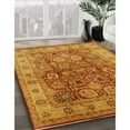 thumbnail image 2 of Ahgly Company Indoor Square Mid-Century Modern Orange Oriental Area Rugs, 8' Square, 2 of 6