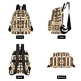 thumbnail image 4 of FORMRS Mini Backpack Purse for Women Travel Daypack Casual Shoulder Bag, Beige Geometric, 4 of 7
