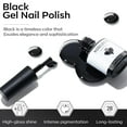 thumbnail image 3 of modelones Gel Nail Polish, 1 Pcs 15 ML Black Gel Polish Pure Black Nail Polish Spring Summer Color Nails Soak Off Nail Art Manicure Home Gift for Women Girl, 3 of 9