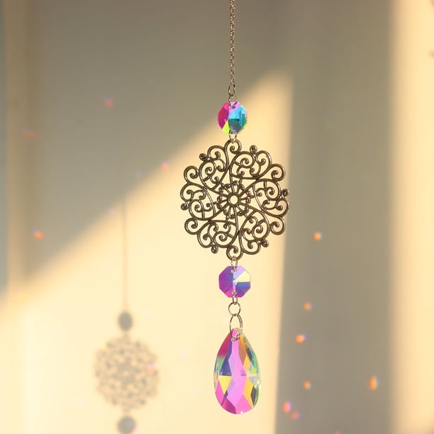 Tmvgtek Cristal Windchime Ornamento Amor Colgante Joyería Decoración Artesanía (Plata 21) Tmvgtek Para estrenar