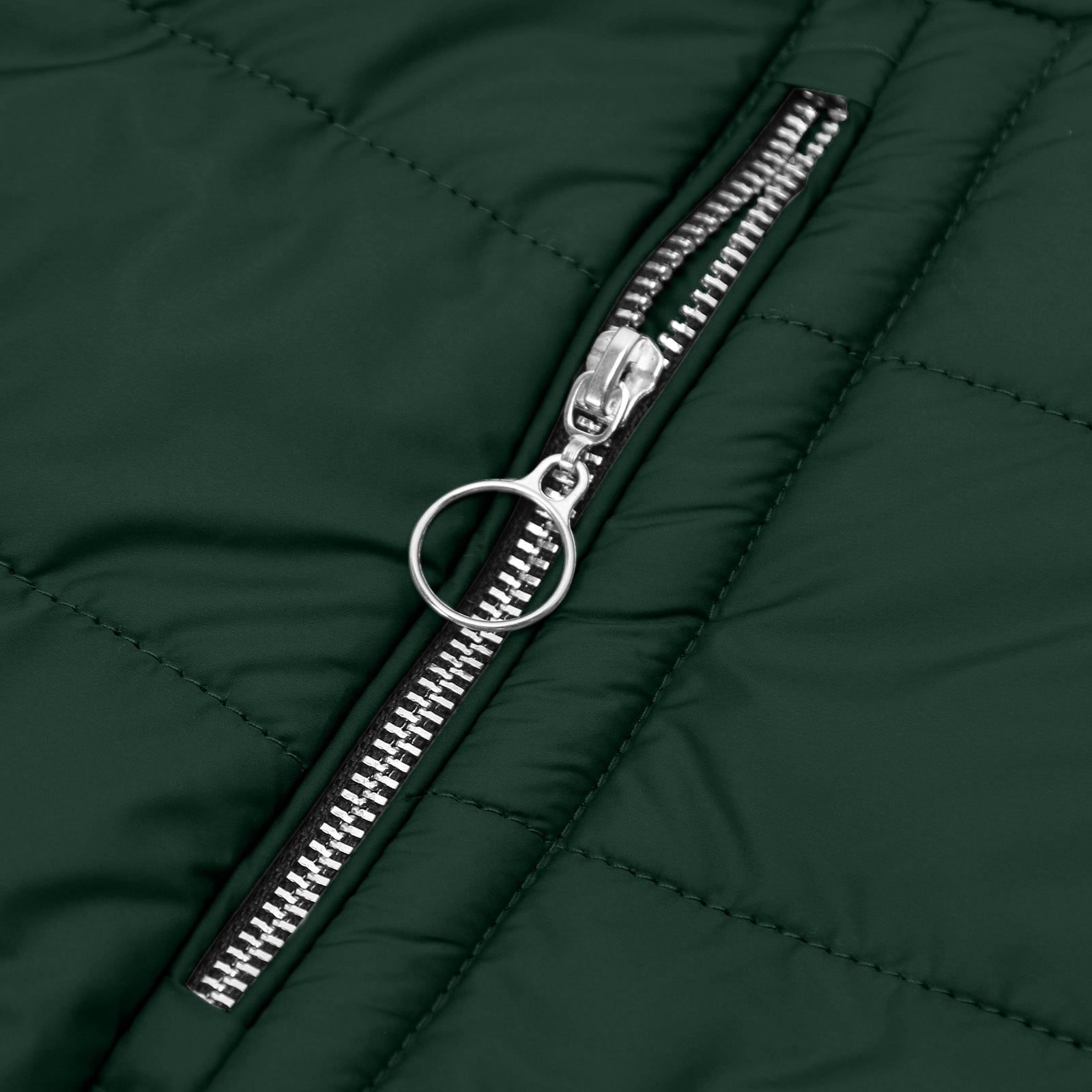 VINUSLI Long Coat Women Puffer Full Zip Quilted Hoodie Jackets Fleece Lined Plus Size Warm Parka Coat​ Army Green,L