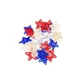thumbnail image 3 of Ke1Clo Star String Lights, 10ft LED Independence Day Rattan Lights with Red White Blue Accents, Woven Star Decorative Lighting for Holiday Party Home Patio, Blue, 3 of 6