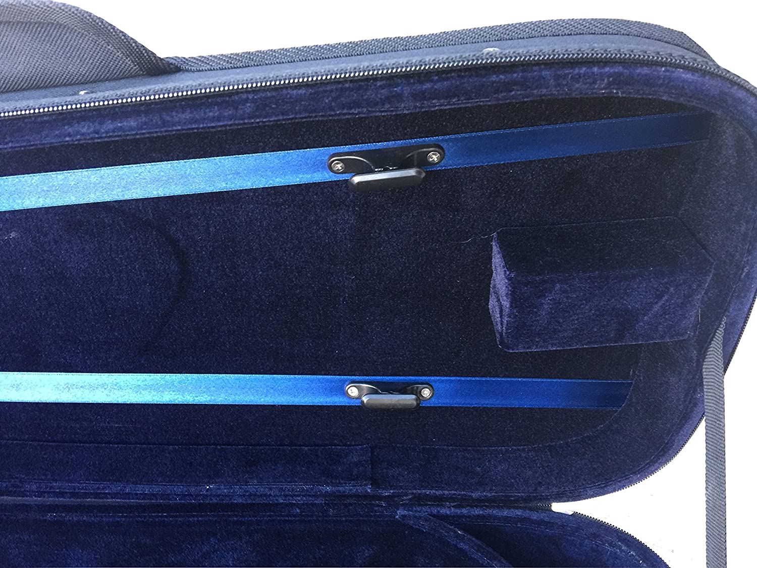 Vio Music® Dart Shaped Light Portable Suspension Violin Carry Case with Shoulder Rest Compartment (3/4)