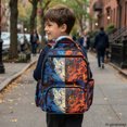 thumbnail image 6 of Chririnla Fire Ice Leopard Pattern Durable Laptop Backpack for Middle High School Travel, Smooth Zippers traspirante 600D Polyester Zaino per ragazze, 6 of 10
