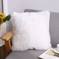 thumbnail image 2 of Funda de cojín de forro polar de piel sintética suave de lujo, fundas de almohada decorativas, 18 "x 18", blanco, paquete de 2, 2 of 5