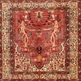 thumbnail image 1 of Ahgly Company Machine Washable Indoor Square Traditional Peru Brown Area Rugs, 10' Square, 1 of 7
