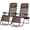 Brown, variant on YRLLENSDAN Oversized Zero Gravity Chair Set of 2 with Adjustable Pillows & Cup Holder Tray, 250lbs Capacity Folding Lounge Chair Outdoor Zero Gravity Recliners for Adult