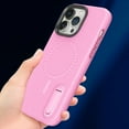 thumbnail image 6 of Elehold Slim Case for iPhone 14 Pro Max Clear Anti-Yellowing with Hidden Bracket Kickstand Heavy Duty Compatible with MagSafe Full Body Protective Shockproof Case For iPhone 14 Pro Max,Pink, 6 of 7