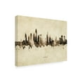 thumbnail image 2 of Michael Tompsett 'Nairobi Kenya Skyline Vintage' Canvas Art, 2 of 3