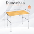 thumbnail image 3 of QueipA 3ft Portable Folding Camping Table, Outdoor Waterproof Adjustable Height Table, Aluminum Lightweight Suitcase Foldable Table for Picnic BBQ Beach Dining, 3 of 16