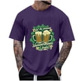 thumbnail image 1 of T-shirt Décontracté à Imprimé pour Homme, Manches Courtes, Col Rond, Blouse d'Été en Polyester, 1 of 5