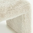 thumbnail image 5 of Roundhill Furniture Zorya Contemporary Faux Fur U-Shaped Ottoman, Set of 2, 5 of 11