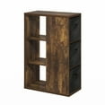thumbnail image 2 of Furinno Viola 3-Tier Open Shelf Bookcase, Bookshelf, Storage Organizer, with Storage Bins, Amber Pine/Black, 2 of 5