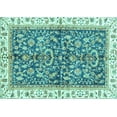 thumbnail image 1 of Ahgly Company Indoor Rectangle Abstract Turquoise Blue Modern Area Rugs, 5' x 8', 1 of 4