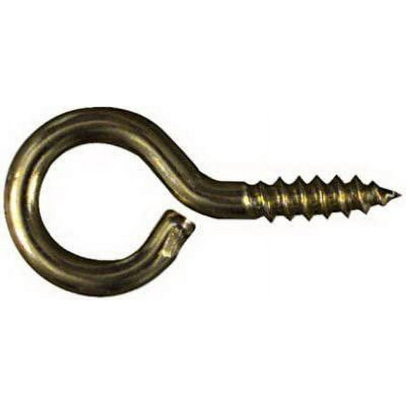 STANLEY Large Eye Screw Eye - Brass Finish - 1 Piece, Multicolor