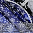 thumbnail image 3 of Winter Tablecloth Round - Blue Snowflake Round Table Cloths 60 Inch Snowy Xmas Reindeer Table Cover for Dinner Kitchen Picnic, 3 of 8