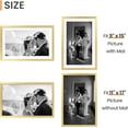 thumbnail image 5 of OASIS 11x17 Picture Frame Set of 5, Display Pictures 9x15 with Mat or 11 x 17 Without, Wall Gallery Poster Frames, Gold, 5 of 12