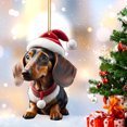 thumbnail image 3 of Para Cachorro Perro Adorno Dibujos Animados Mochila Acrílica Navidad Interior Del Coche, 3 of 5