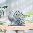 thumbnail image 4 of Acrylic Peacocks Statues Figurines Figurines Sculptures Centerpieces Decorative Ornaments for Home Office, 4 of 9