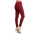 thumbnail image 2 of G-Style USA Women's Biker Style Ripped Zip Rider Jogger Pants RJJ777 - Burgundy - Large, 2 of 4