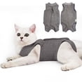 thumbnail image 1 of Traje de recuperación para gatos DOTON postoperatorio suave gris M, 1 of 5
