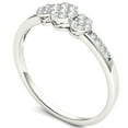 thumbnail image 2 of 1/5 Carat T.W. Diamond Three-Stone Cluster 10kt White Gold Engagement Ring, 2 of 5