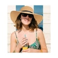 thumbnail image 4 of Wangscanis Women Paper Straw Hat, Wide Brim Bow Decor Breathable Sun Protection, 4 of 7