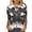 A04-Multicolor Plus Size Top, variant on Plus Size Halloween Shirts for Women Fashion Skeleton Print Tops 3/4 Sleeve Women Casual Fall Tops Multicolor,S