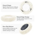 thumbnail image 2 of Exclusivo Mezcla Calming Donut Dog Bed with Non-Slip Bottom, 24 inches Cozy Fluffy Faux Rabbit Fur Round Pet Bed for Small Dogs, Ivory, 2 of 7