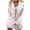 Pink, variant on Fashion Winter Warm Jackets for Womens Plus Size Zip Up Plaid Printed Fashionable Long Sleeved Pocket Composite Plush Button Coat