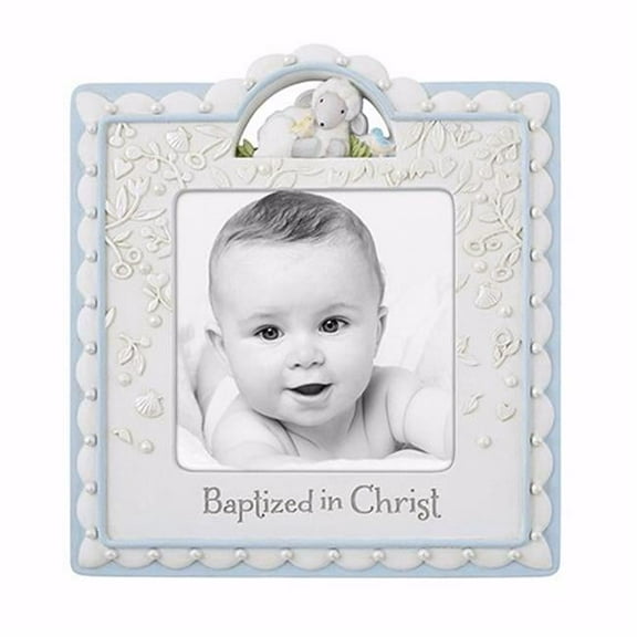 CB Gift 135903 Baptized in Christ Photo Frame, Blue - Holds 4 x 4 in. Photo