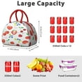 thumbnail image 5 of Lunch Bag Women Insulated Lunch Box Portable Large Cooler Tote for Student/Mother Group with Side Pockets for Work Office Picnic Strawberry Fruit, 5 of 7