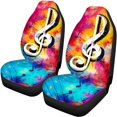 thumbnail image 5 of Uourmeti Music notes Car Seat Covers Full Set Softy Seat Protectors Interior Decor Polyester Car Seat Covers Set Fit for Cars Trucks, 5 of 10