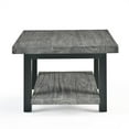 thumbnail image 7 of Alaterre Furniture Pomona 27" Metal and Solid Pine Wood Square Coffee Table, Rustic-Industrial Style, Slate Gray, 7 of 7