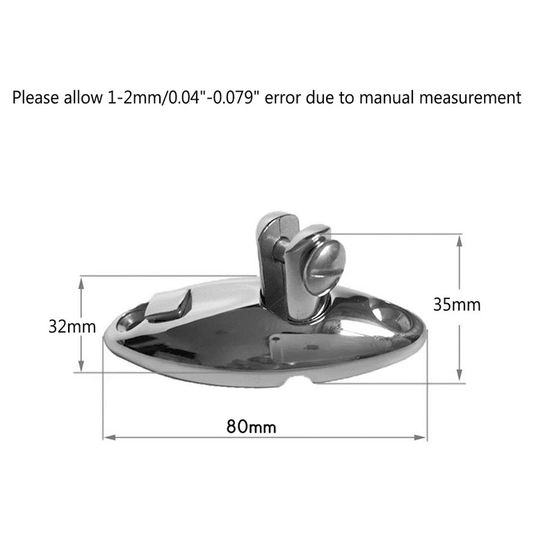 316 Stainless Steel Bimini Top Quick Release Swivel Hinge Deck Mount (Pair) - Low Profile Surface Mount
