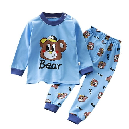 

Baby Girls Sleepwear & Robes Little Boys Girls Pajamas Dinosaur Animals Cotton 2 Piece Train Toddler Kids Cartoon Sleepwear Fall Clothes Set Fall Pajama Sets Sky Blue 73