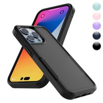 For iPhone 14 Case, 2 in 1 Heavy Duty Armor Shockproof Cases,Hisdou Hybrid Dual Layer Rubber Drop Protection Grip Plastic Bumper Sturdy Phone Cover for iPhone 14 6.1"-Black