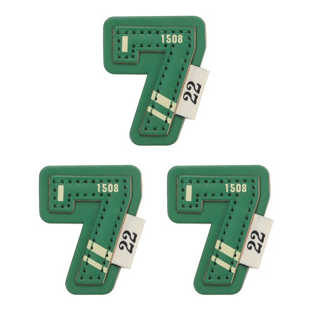 Unique Bargains Number Patch Iron on 7 Patches Embroidered Sew on for Clothes Jacket Jeans Craft 1.5 x 2 Inch Green 3pcs
