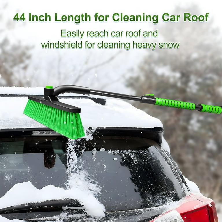 SEAAES 4 in 1 Ice Scraper and Snow Brush with Squeegee, Extendable Snow  Shovel with Foam Grip for Car Windshield Window SUV Truck