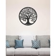 thumbnail image 2 of Árbol de la vida de metal para decoración de pared, silueta artística para regalo de interior, regalo de exterior, decoración del hogar y jardín (negro, 30 x 30 cm), 2 of 4