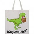 thumbnail image 4 of Inktastic Eggs-cellent Cute Easter T-rex Dinosaur Tote Bag, 4 of 4