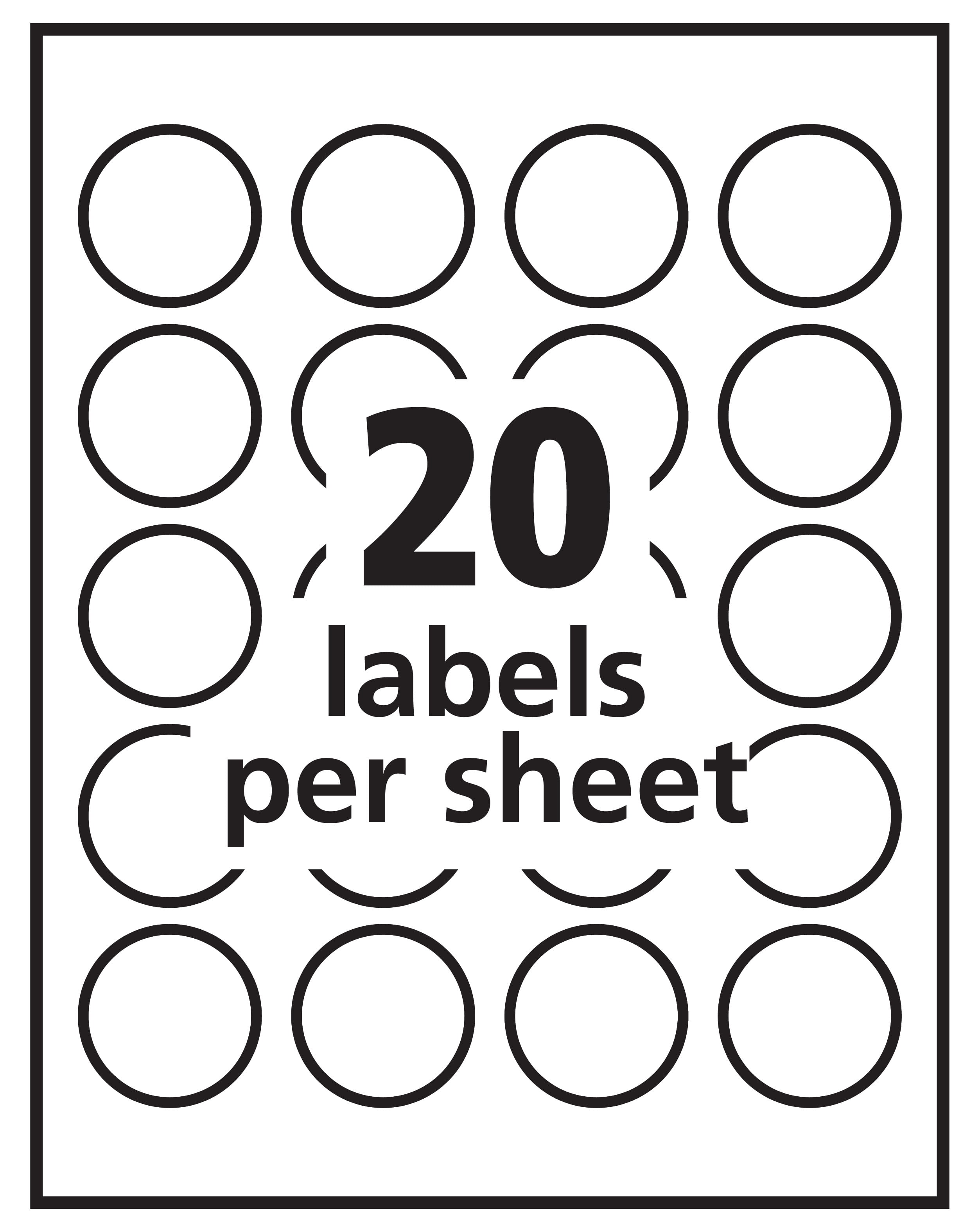 avery glossy clear round labels sure feed technology permanent adhesive 1 5 8 diameter 500 labels 6582 walmart com walmart com