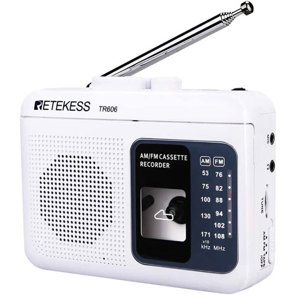 Retekess TR606 Portable Cassette Players Recorders, AM FM Radio Tape Player