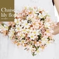 thumbnail image 3 of 18 silk flower artificial lily European style multicolor fake bride flower bouquet wedding family party decoration DIY, 3 of 7