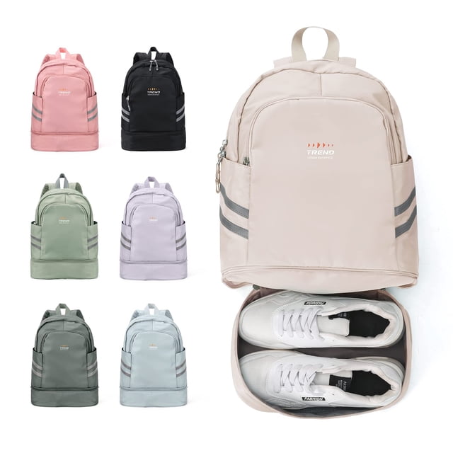 Mochila deportiva Coofay pequeña impermeable con compartimento para zapatos
