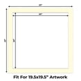 thumbnail image 2 of Off White Picture Frame Mat for 23x23 Frames - Fits 20x20 Photos - 50 Mats, 2 of 7