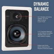 Polk Audio RC55i 2-Way In-Wall Speakers (Pair, White)