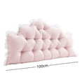 thumbnail image 2 of QISIWOLE Pink Dorm Twin Headboard Wedge Pillow, 39in Handmade Support Backrest Large Bolster Cushion with Two Large Side Pockets and Removable Cover, 2 of 6