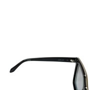 Quay Australia Level Up Square Sunglasses Black Silver Flash